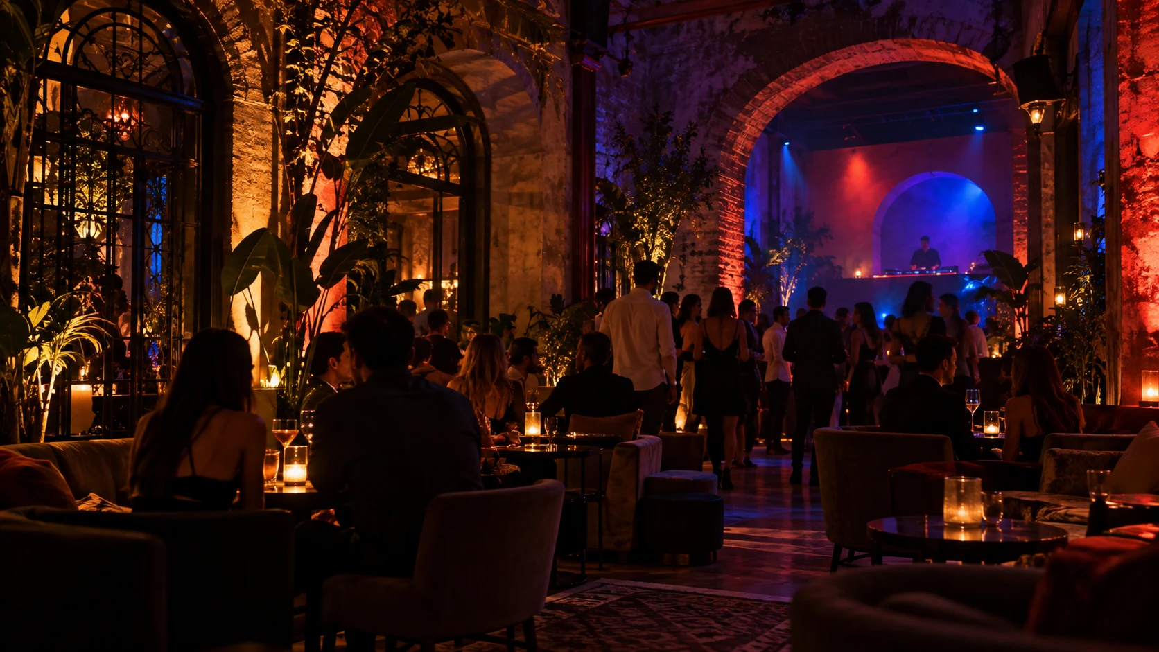 Concept illustration of a late-night Barranco lounge